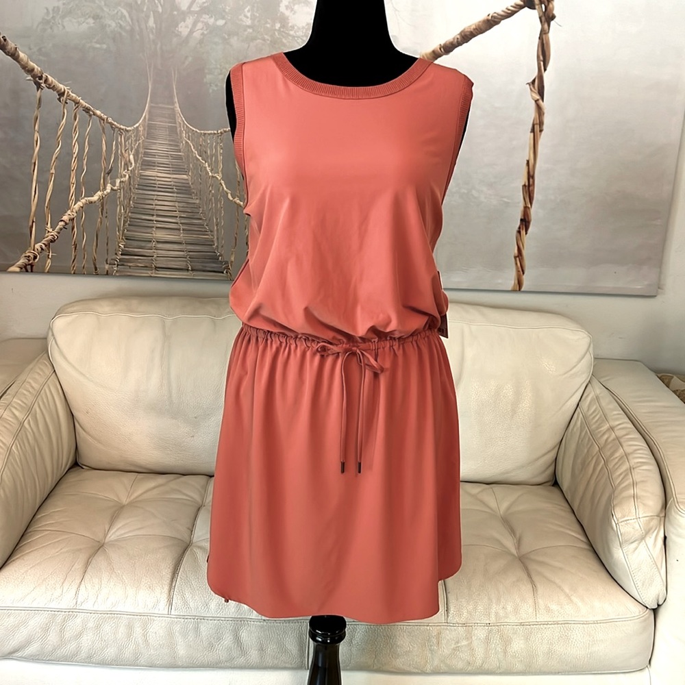 COPY - Athleta Rincon Dress Light Coral Brown XL
